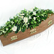 White Anthurium Coffin Spray