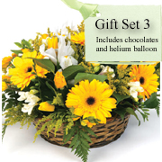 Gift Set 3 - Basket Arrangement with Chocs and Balloon