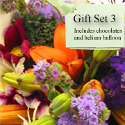 Gift Set 3 - Traditional Bouquet with Chocs and Balloon